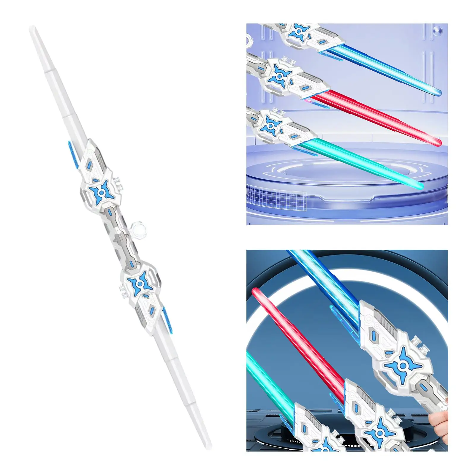 Light up Lightsaber Retractable Glowing Sticks Cosplay Prop LED Luminous Toy for Game Theme Day Activities Premiere Players