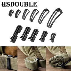 10 Pcs/Pack 15-50mm Black Quick Slip Keeper Slider Buckle End Clip For Molle Tactical Backpack Adjusting Strap Webbing