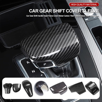 Carbon Fiber Car Shift Lever Cover Sticker Decorative Accessories For Audi Sline A3 A4 A5 A6 A7 A8 Q3 Q5 Q7 A8L S6 S7 S3 Q2L Q5L