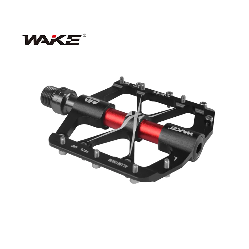 Wake Mountain Bicycle Pedal Accessories DU+ Bearing Seal Ultralight Footboard Aluminum Bike Pedals Anti Slip for MTB Road Bike