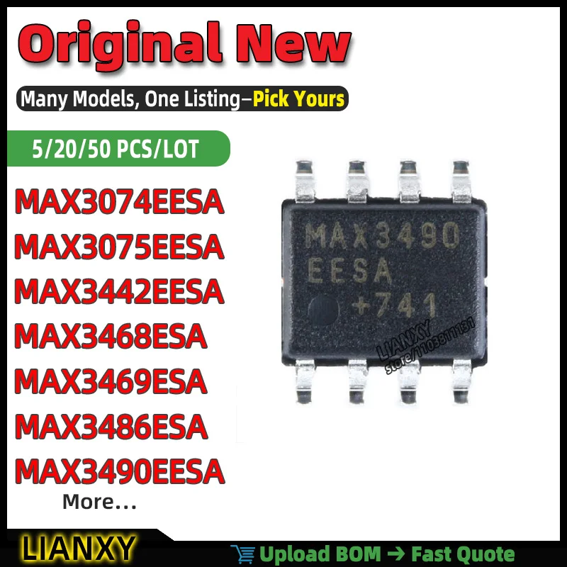 MAX3075EESA MAX3490EESA MAX3486ESA MAX3442EESA MAX3074EESA MAX3469ESA MAX3468ESA SOIC-8 BUCK CONVERTER New Original