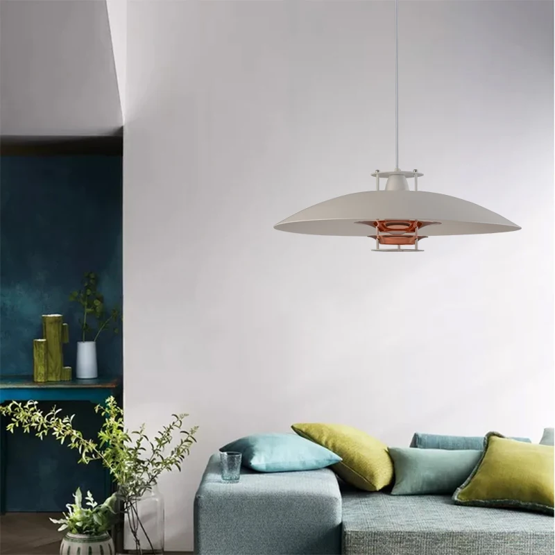 JL Pendant Light Nordic Designer Lights Modern Aluminum minimalist light For Bedroom Dining Room Loft E27 coloured pendant light