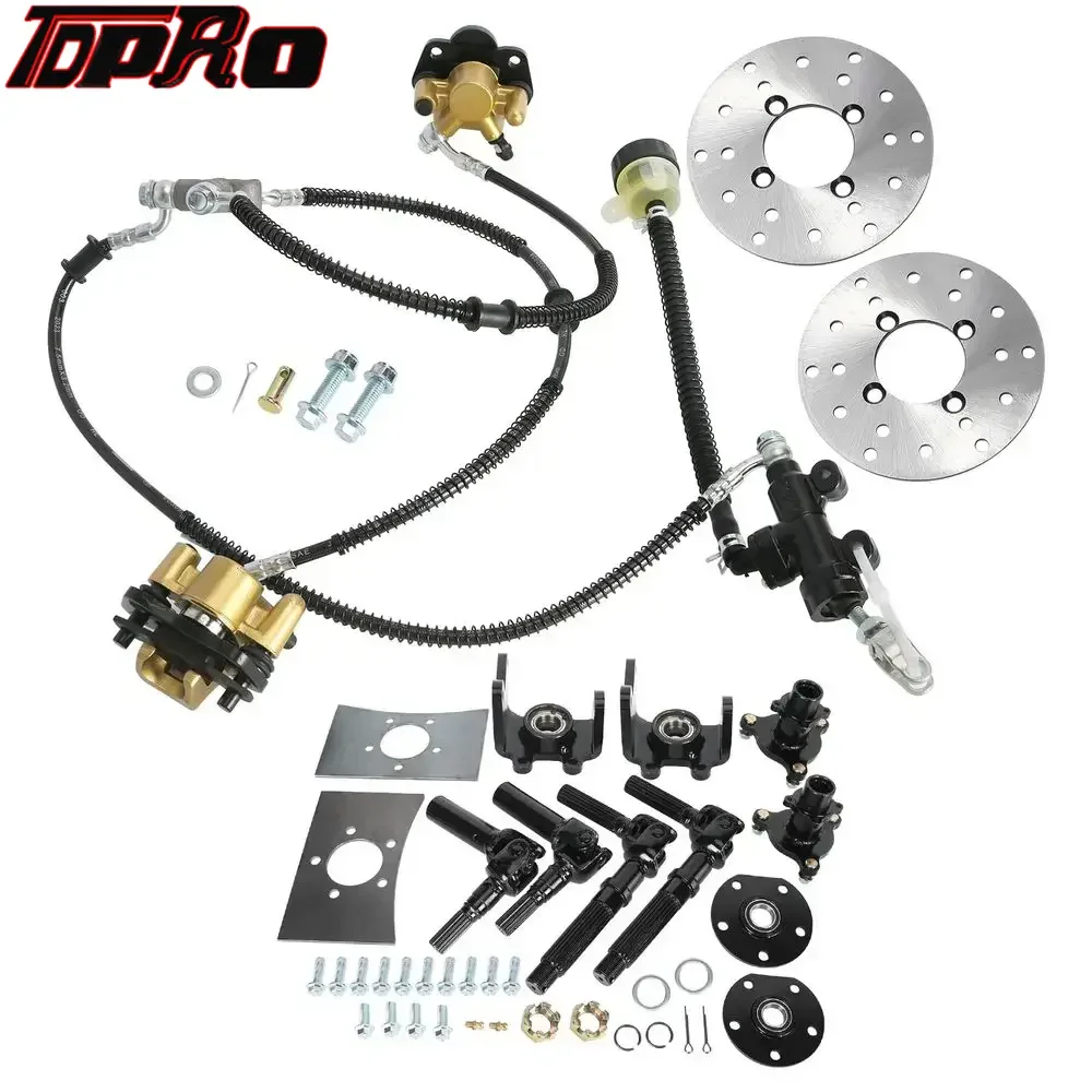 Front Drive Axle Kit 4 Wheel Drive Half Axle Brake Assembly For ATV Go Kart Quad Trike Buggy Big Bull Taotao Coolster