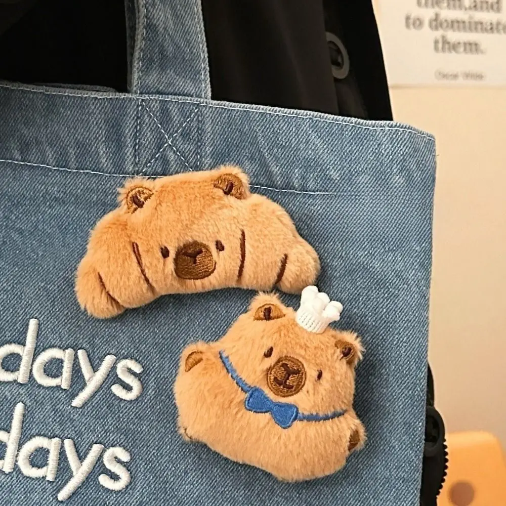 Nouveau Capybara pain en peluche porte-clés créatif doux sac à dos pendentifs sac décor Foodie thème Foodie sac pendentif cadeaux d'anniversaire