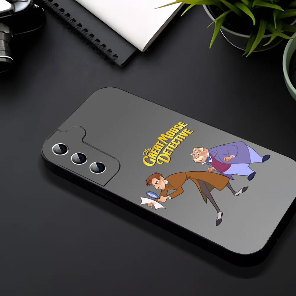 The G-Great M-Mouse Detective Phone Case For Samsung Galaxy A52 A12 A51 S21 Edge S22ULTRA S23 S20LITE Plus Ultra Black Cover