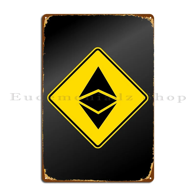 Ethereum Cryptocurrency Metal Plaque Poster Bar Cave Bar Cave Club Club Bar Customized Tin Sign Poster