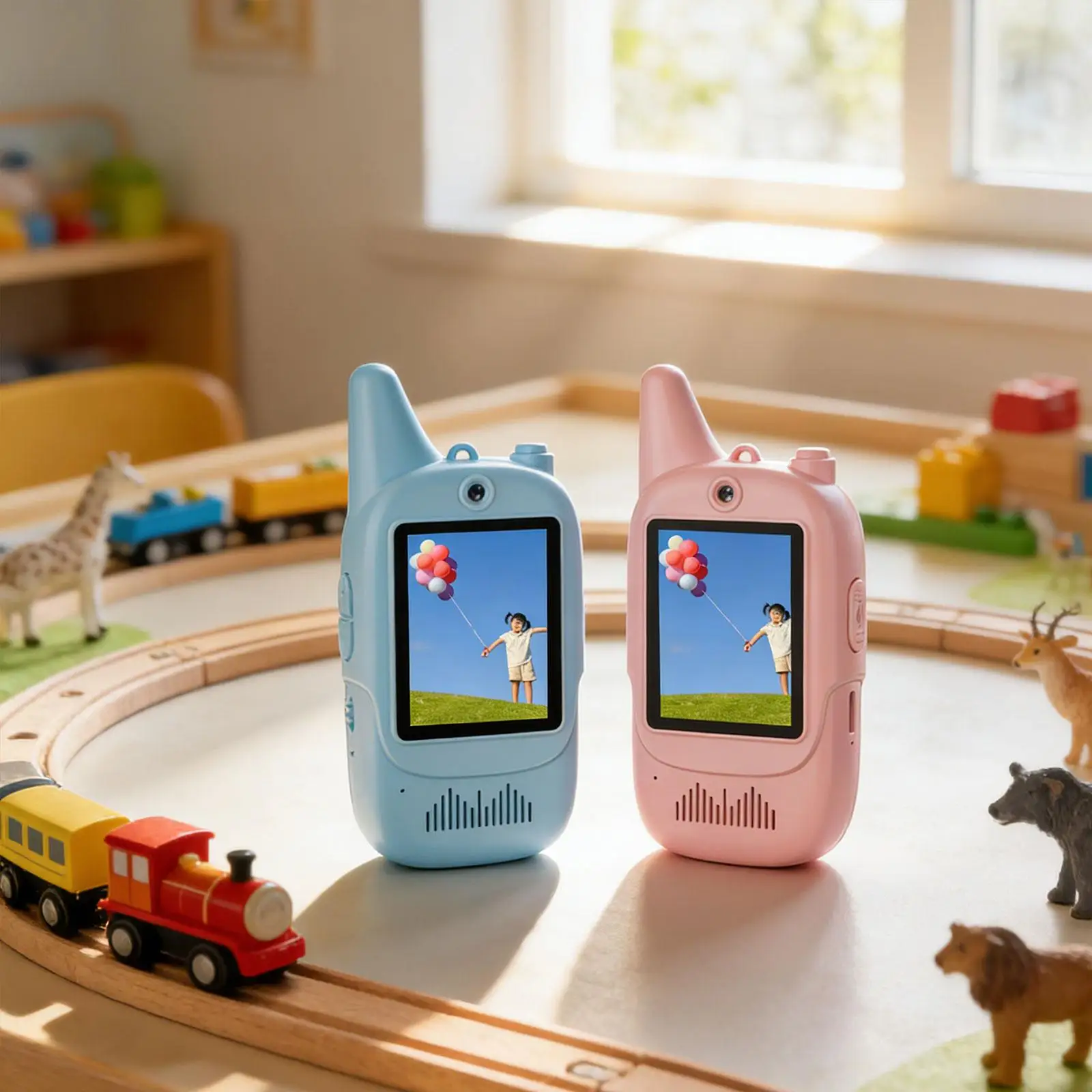 2x Kids Walkie Talky Family Games Rechargeable Long Range for Ages 3-12 Boys Girls