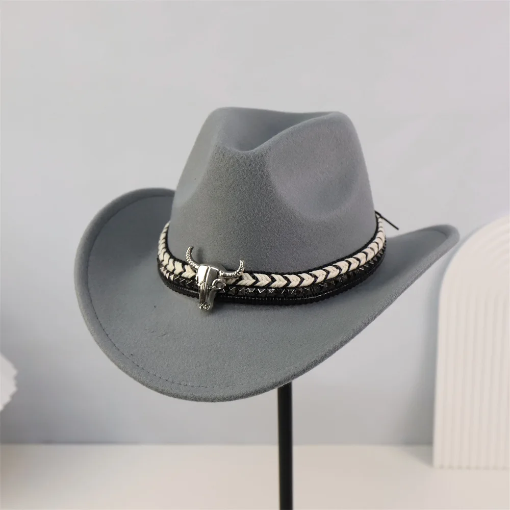 2026 1 Stück Neuer Herzförmiger Cowboy-Kopfschmuck Filzhut Neuer Outdoor-Hut für Männer und Frauen Ritterhut – Detail 8
