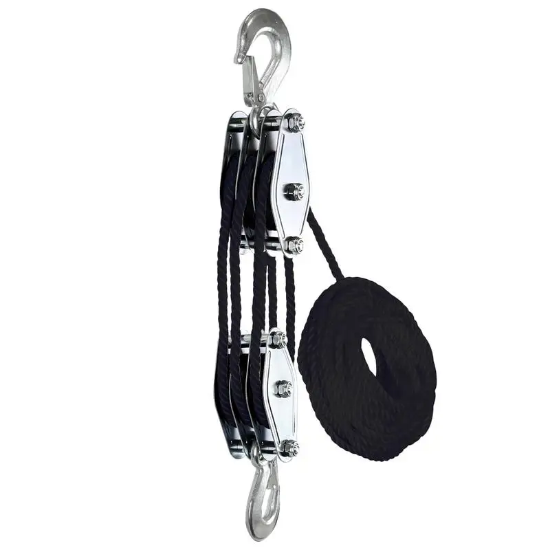 

Rope Hoist 2200 Lbs Breaking Strength Heavy Duty Pulley Pulley Block 1100lb Loading Capacity For Animal Husbandry Warehouses