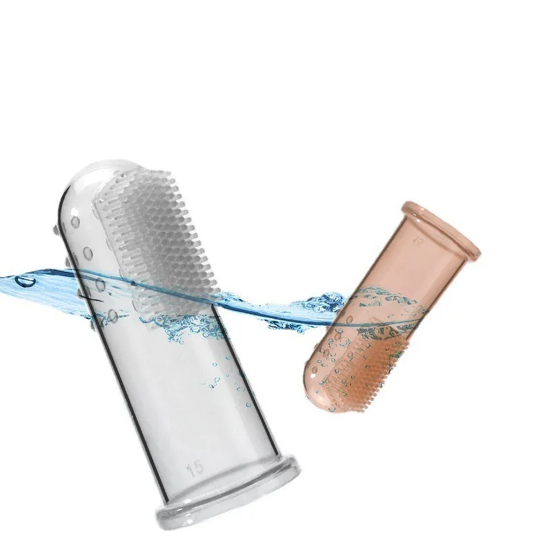 فرشاة أسنان للأطفال من السيليكون الناعم - فرشاة إصبع لطيفة لتنظيف أسنان الرضع، مجموعة العناية بالأسنان اللطيفة المقاومة لمدلك اللثة خالية من مادة BPA