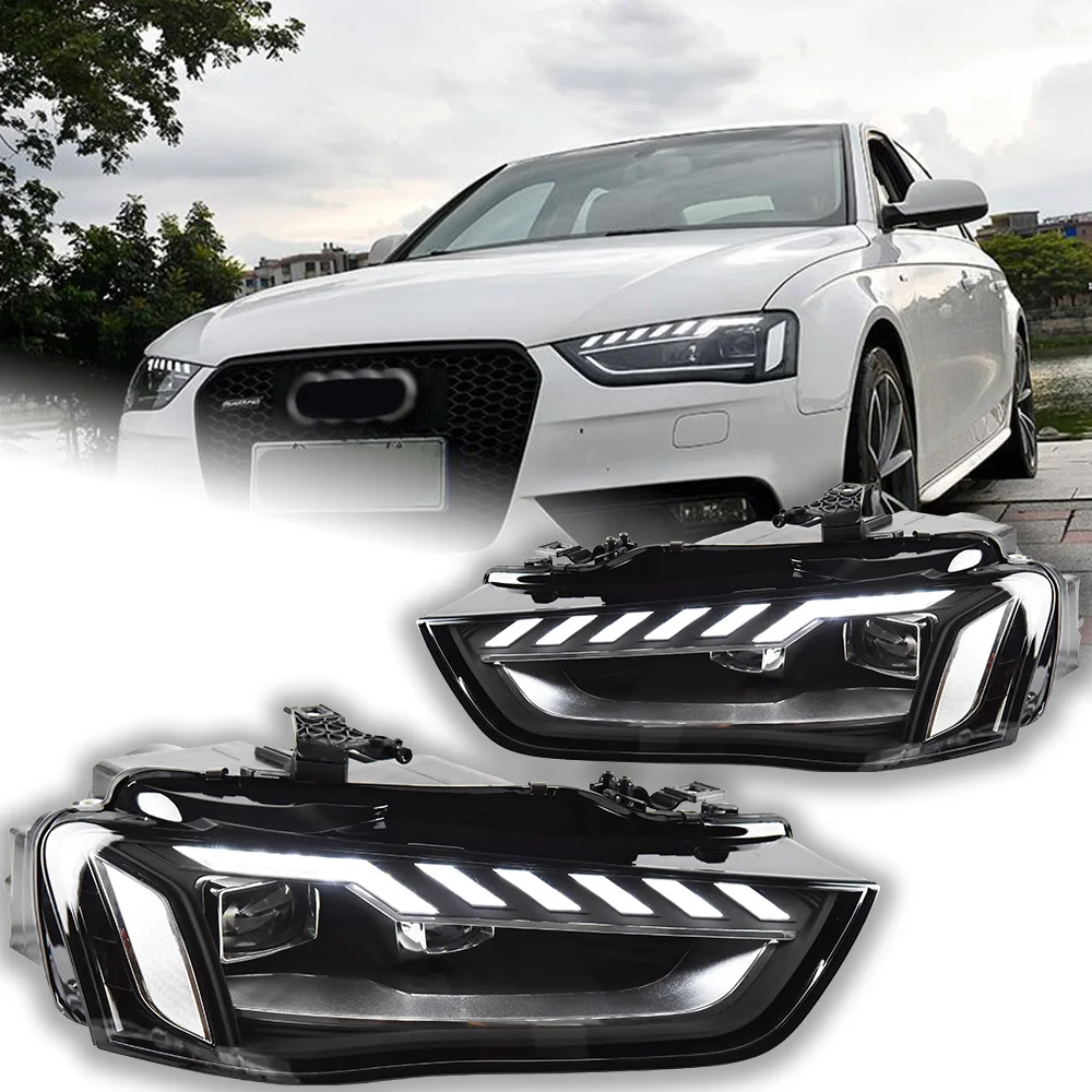 AKD Car Styling Head Lamp for Audi A4 Headlights 2013-2016 A4 B8 LED Headlight Projector Lens DRL Signal Automotive Accessories