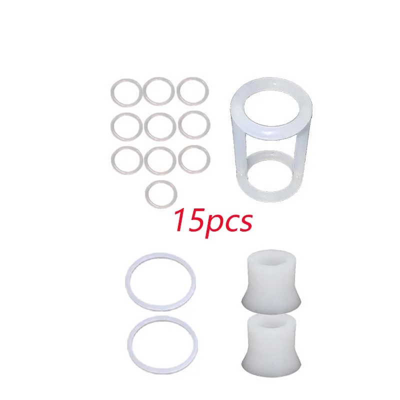 15Pcs /set Ice Cream Machine Spare Parts Horn Sleeve Gasket Discharge Valve Rubber Ring Seal Set