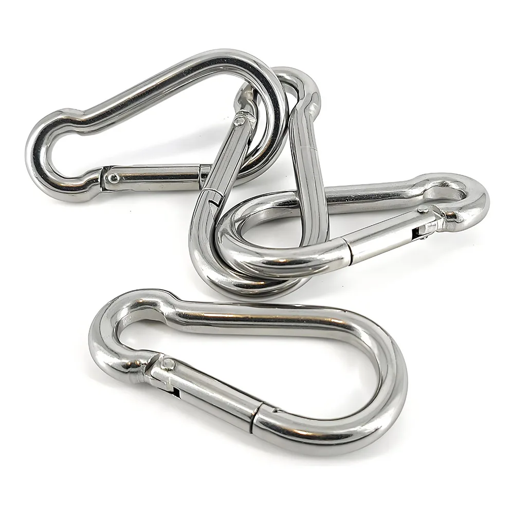 Spring Snap Carabiner Stainless Steel Heavy Duty Carabiner Quick Link Lock Ring Hook Climbing Safety Buckle for Gym Hammock