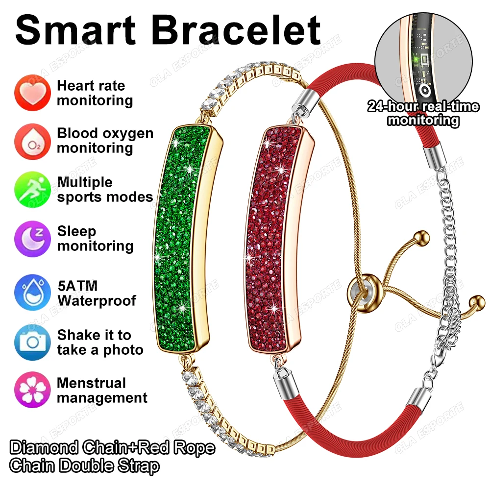 

Новый женский умный браслет 5,3, Bluetooth-соединение, 5 АТМ, водонепроницаемые женские часы с мониторингом сердечного ритма и сна, спортивные умные часы