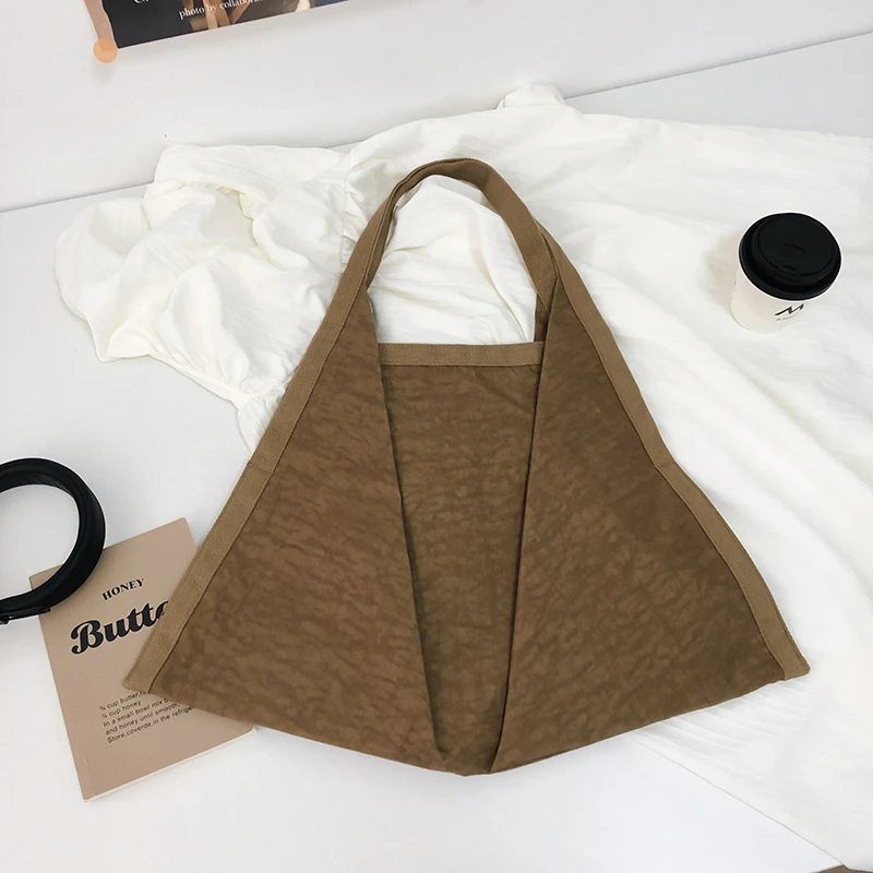 Casual Sewing Thread Tote Bags Solid Large Capacity 2024 Hot Sale Bags for Women Magnetic Buckle Nylon Women's Handbags