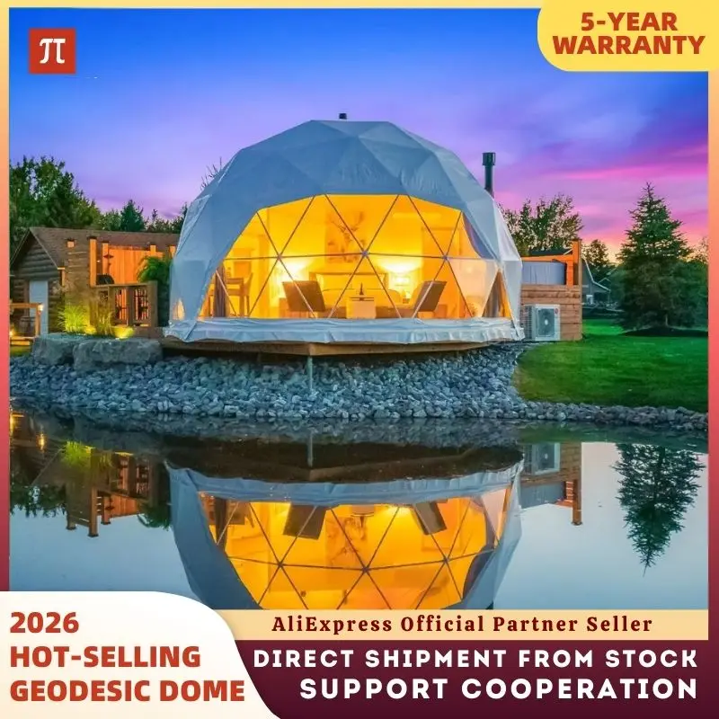 Source Factory Transparent Geodesic Luxury Dome Hotel Tents Resort  Glamping Dome Half Domos Pvc Geodesic Dome for Camping Tent