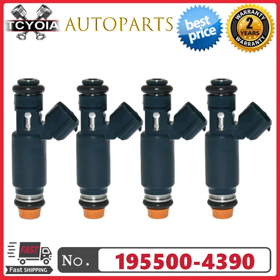 4 piezas/lote 195500-4390 1955004390 166008J010 16600-8J010 Inyectores de combustible para NISSAN ALTIMA SENTRA 2002-2006 2.5L L4