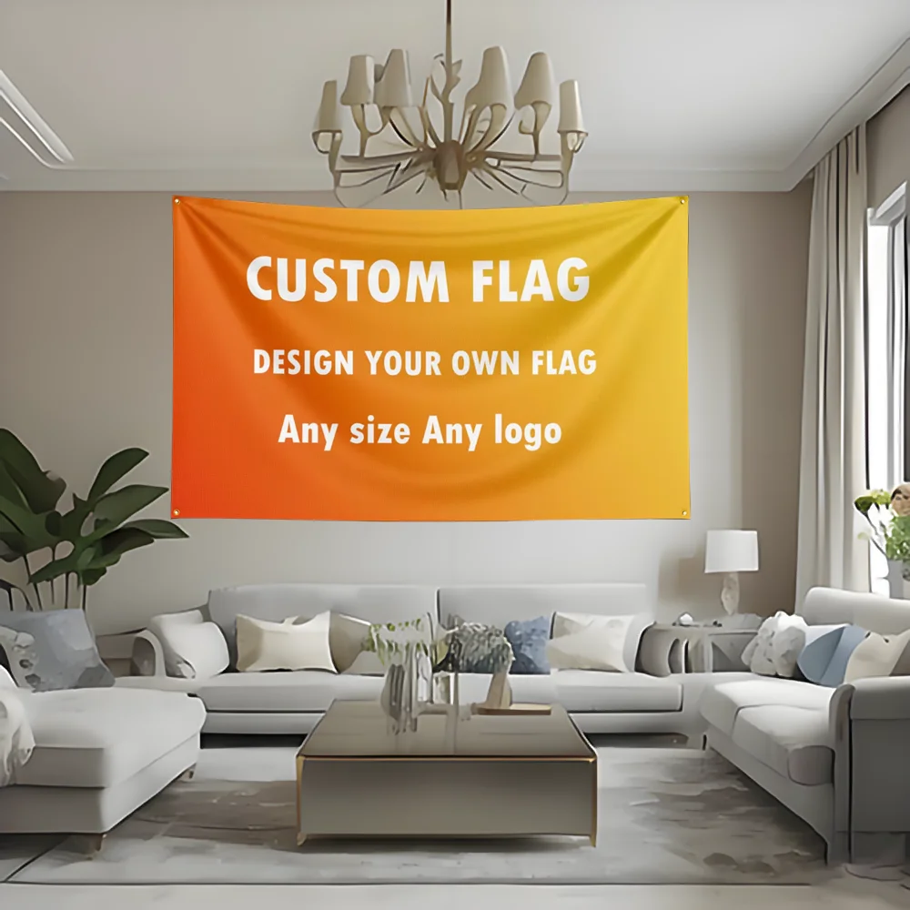 Professional Custom Auto Motorcycle Team Company Logo Flag Polyester Printed Decoration Banner Wall Tapestry