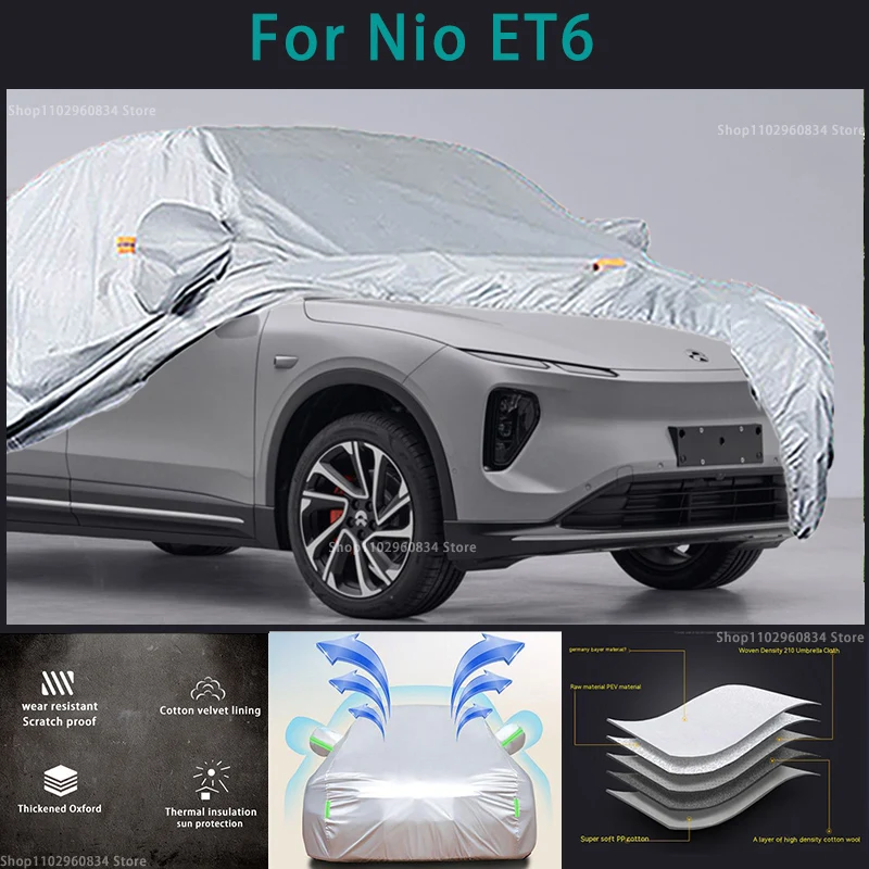 

For Nio ET6 210T Full Car Covers Outdoor Sun uv protection Dust Snow Protective Anti Hail And Storm Auto Protective cover