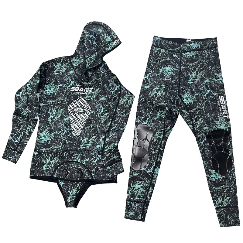 

1.5MM Scuba Keep Warm Spearfishing Kayaking Snorkeling Swim Diving Suit Hooded Neoprene UnderWater Hunting Drifting WetSuit