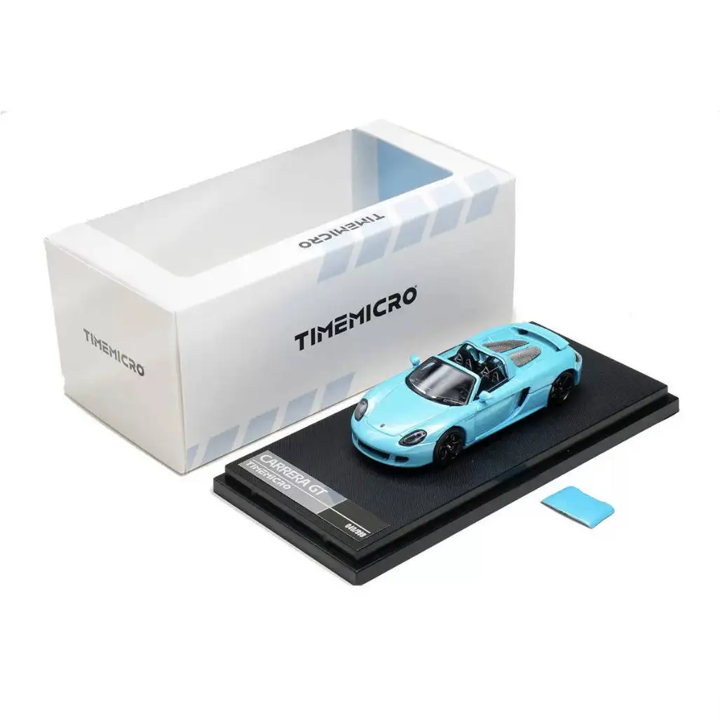 

In Stock Ready To Ship Time Micro 1:64 Porsche Carrera GT Light Blue Diecast Model Car