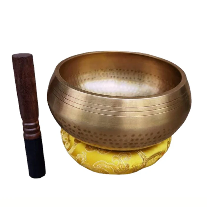 Nepal Handmade Brass Tibetan Singing Bowl Buddha Sound Bowls Yoga Meditation Sound Healing Bowls Percussion Instrument Ornaments