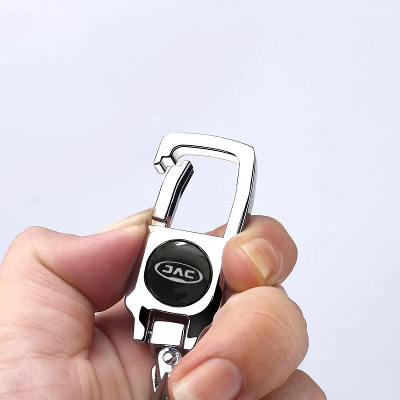 Metal car keyring keychain for JAC JIAYUE J7 A5 X4 X7 IC5 IEV7S S3 T8 Refine S4 S7 M6 E20x E40x With JAC logo Accessories