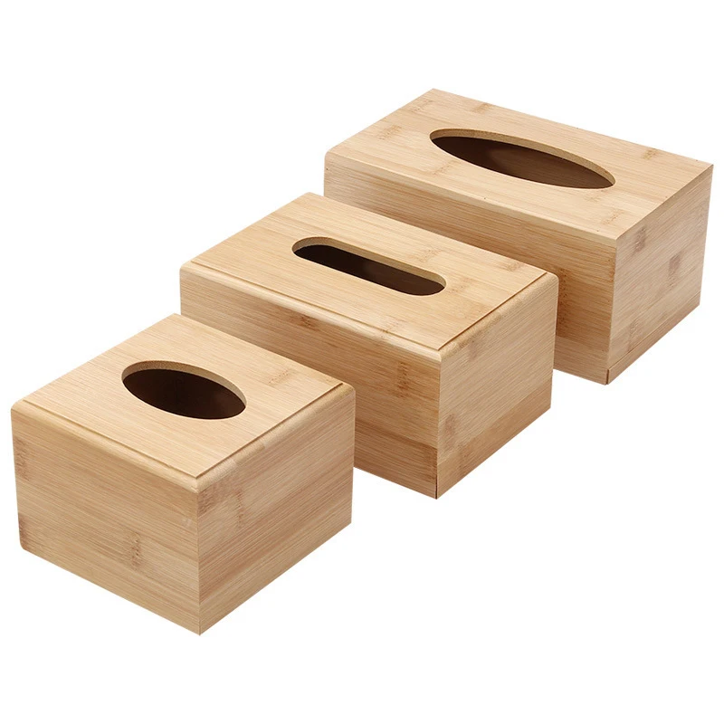 Creative Tissue Box Bamboo Lifting Environmental Protection Home Tissue Container Towel Napkin Tissue Holder Case Paper Towel