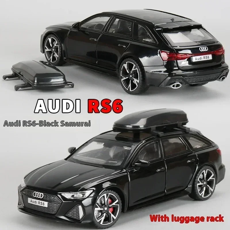 1:32 Audi RS6 Quattro Station Wagon Metal Alloy Car Diecast & Toy Vehicles Car Model Sound and Light Car Toys For Kid Gift Scale