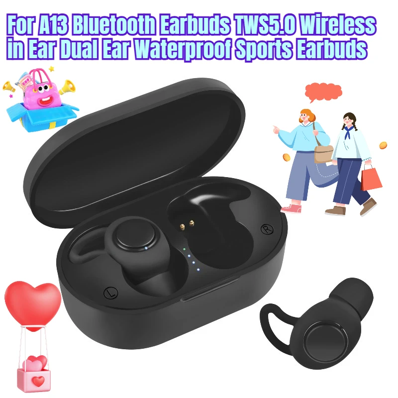 

For A13 Bluetooth Earbuds TWS5.0 Wireless in Ear Dual Ear Waterproof Sports Earbuds