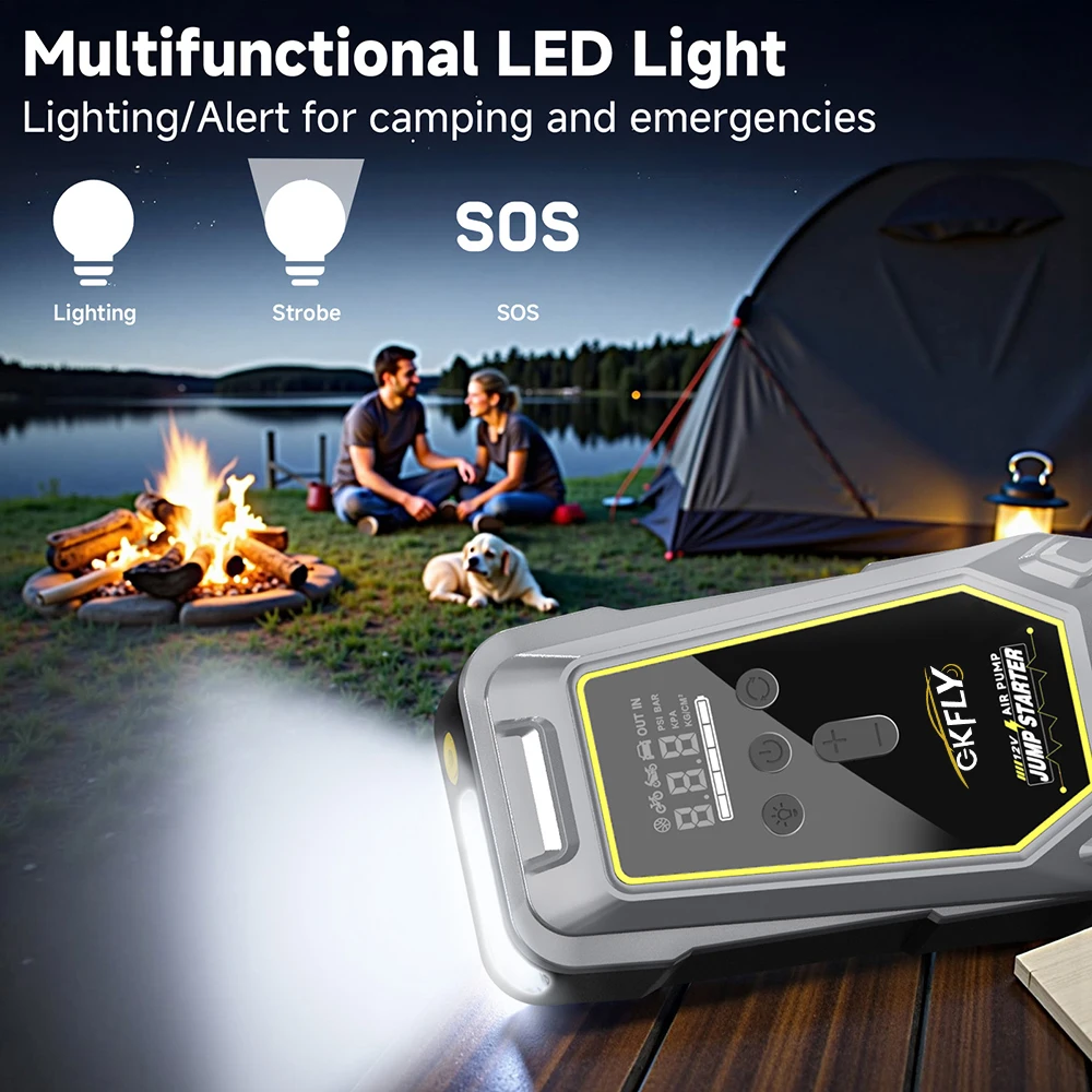 المحمولة 4 في 1 مضخة ضاغط الهواء 3000A سيارة الانتقال كاتب 16000mAh قوة البنك 12 فولت 150PSI منفاخ لإطارات السيارة بطارية الداعم المغفل