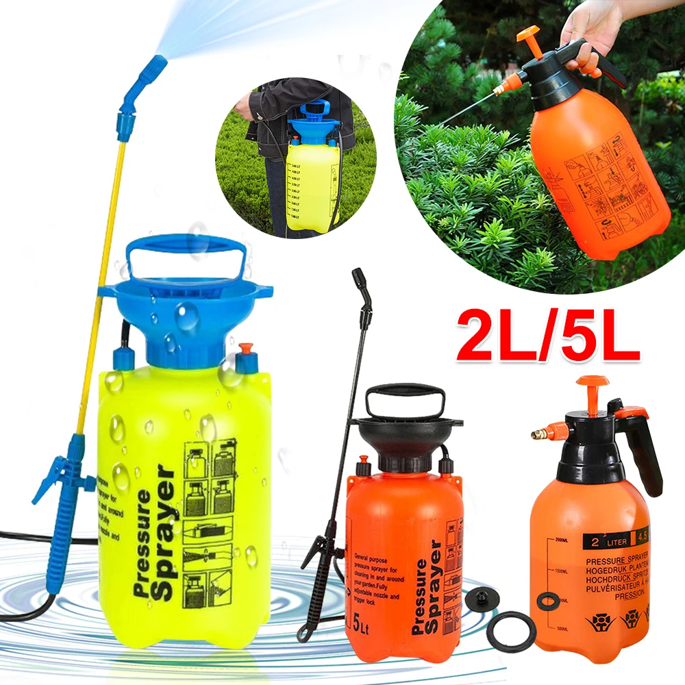 2/5L Garden Sprayer Water Pump Pressure Sprayer Adjustable Strap Plant Spray Bottle Lawn Agriculture Gardening Irrigation Tool