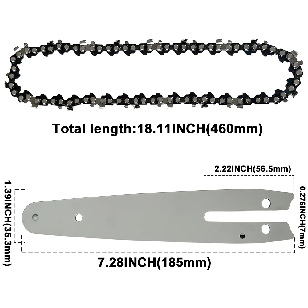 Łańcuchy do pił łańcuchowych 6-calowa prowadnica wymienna 37 ogniw napędowych Łańcuch do piły łańcuchowej Mini — zdjęcie 5
