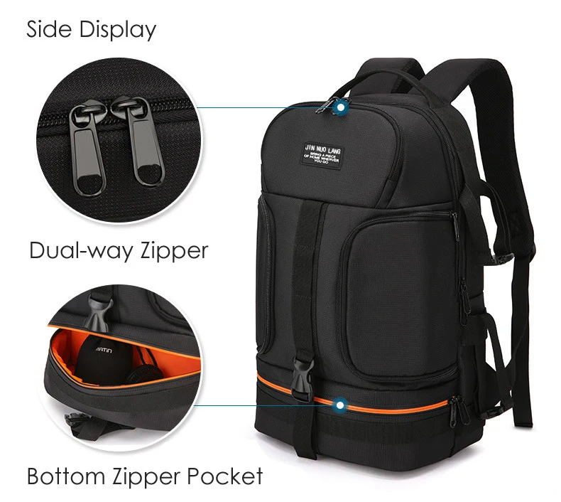 Jinnu olang profession elle digitale slr kamera rucksack große fotografie tasche stativ halter wasserdichte regen abdeckung outdoor wandern – Detail 7