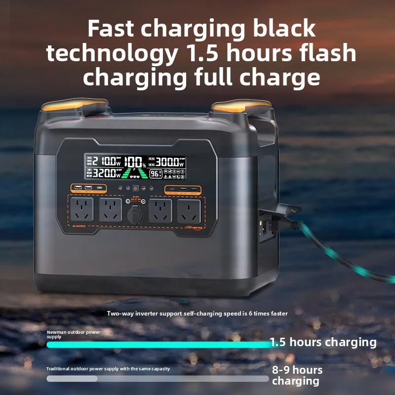 S3000 lithium iron phosphate 3 kWh outdoor power supply 220v portable battery large capacity camping 3000W