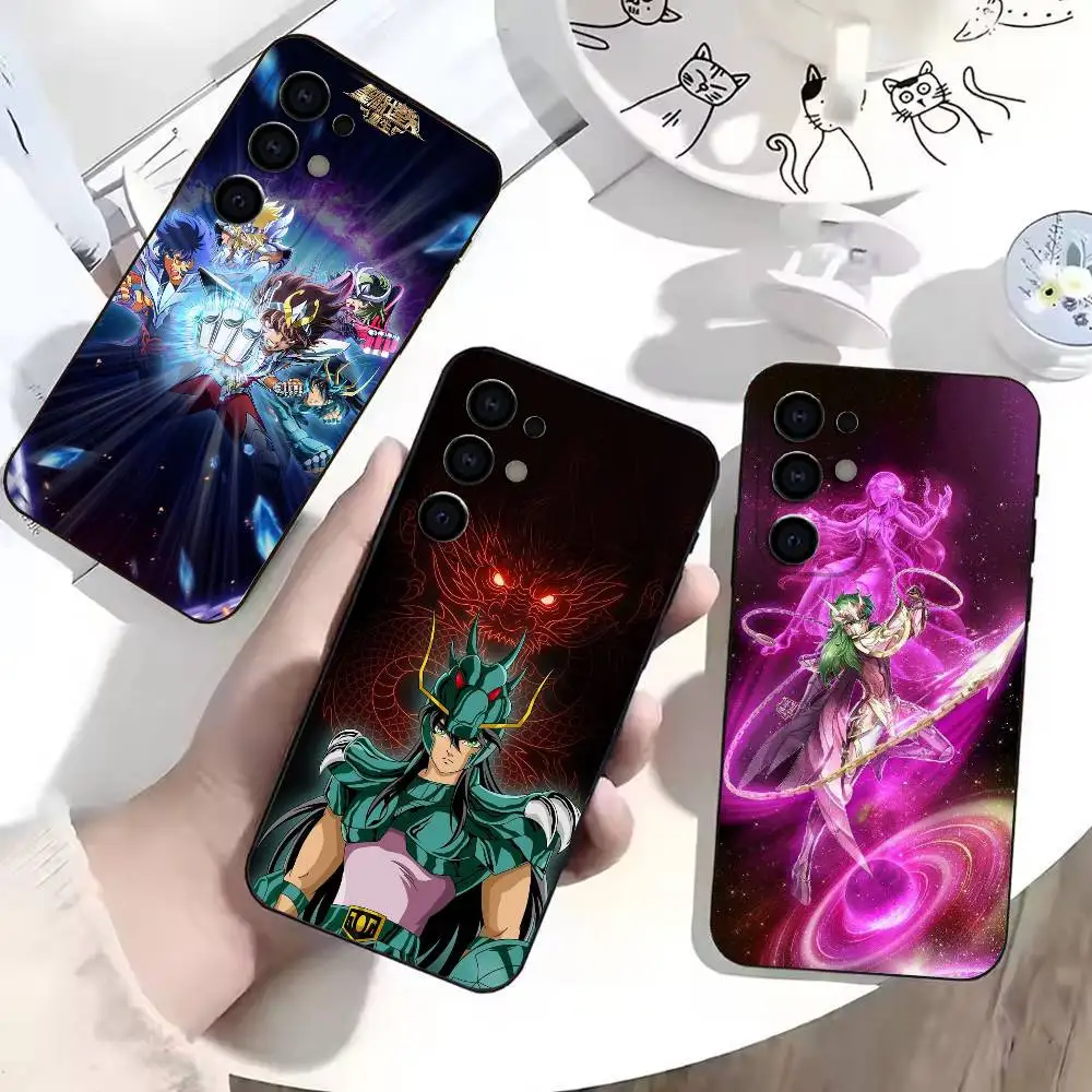 Fighting Anime S-Saint Seiya  Phone Case For Soft Black Case Samsung S24,S30,S21,S23,S22,S20,Ultra,S25,Plus