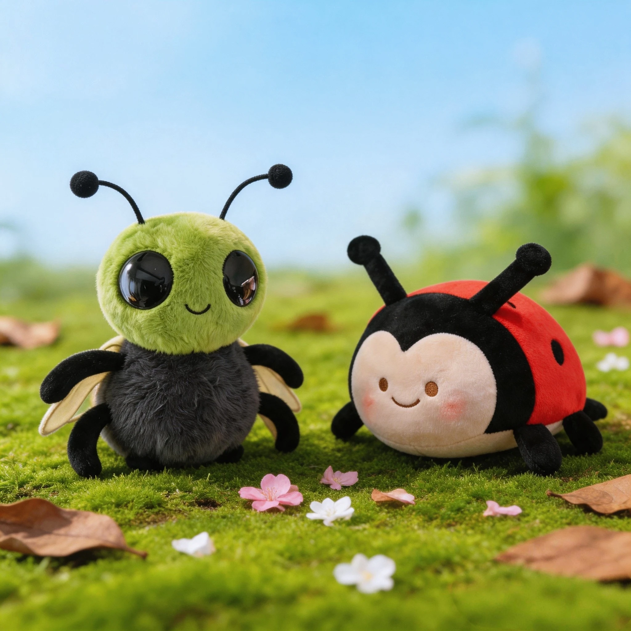 Cute Insect Plush Toy - Kawaii Blowfly Ladybug & Butterfly Stuffed Animal,Adorable Soft Pillow,Backpack & Keychain Gift for Kids