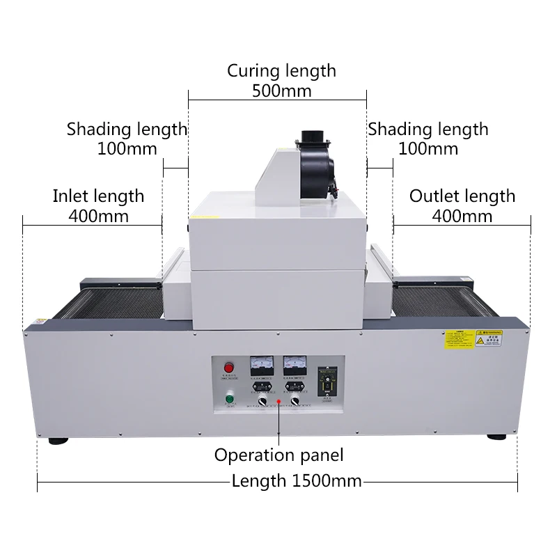 RX400-2 UV Curing Machine Light Ink Dryer 6KW High-power Double Lamp Automation Equipment