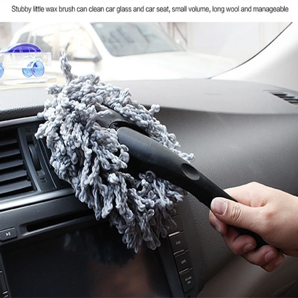 Multifunctional Car Collector Cleaning Dusts Mop Bristles Strong Water Absorption Vehicle Cleaning Wax Mop Brush Car Wash