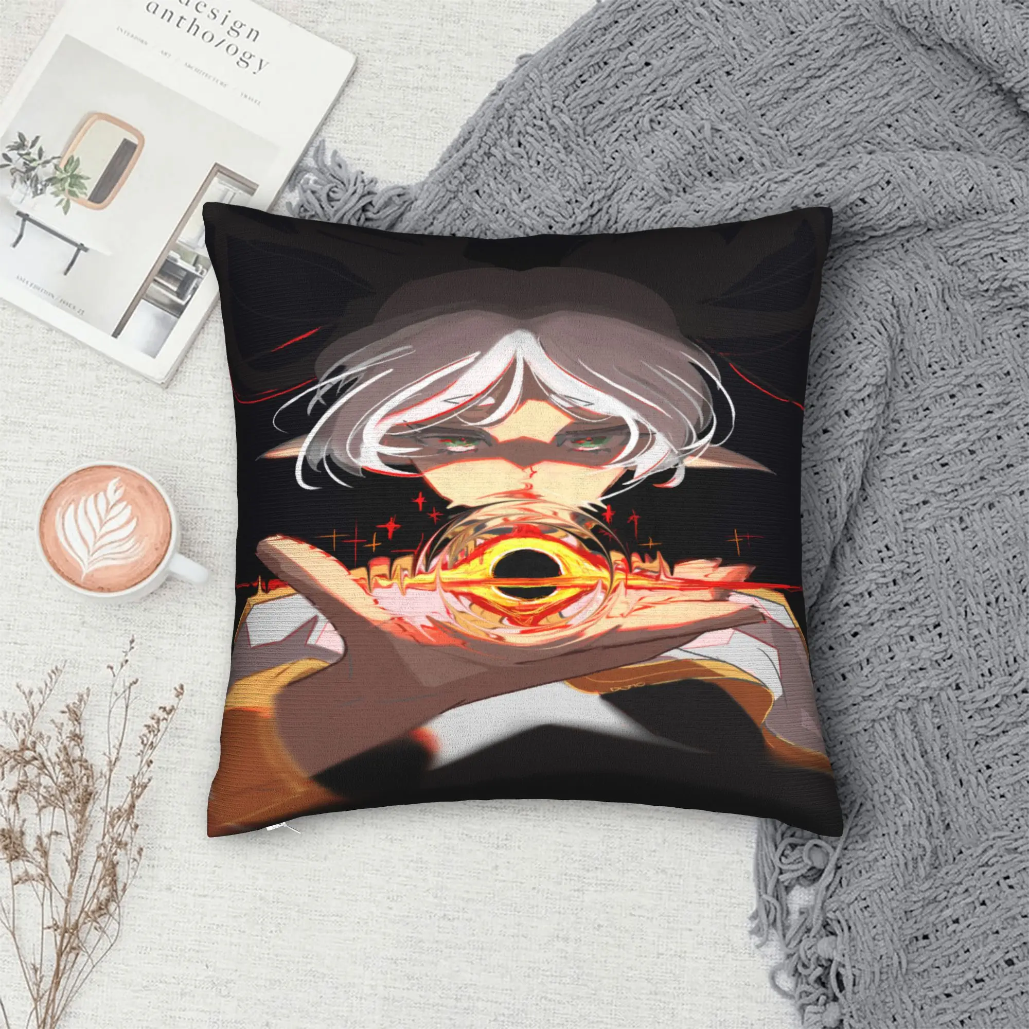 Frieren Beyond Journeys Pillowcases  Kawaii Pillow Case For Sofa Home Decor Soft Pillow Cover