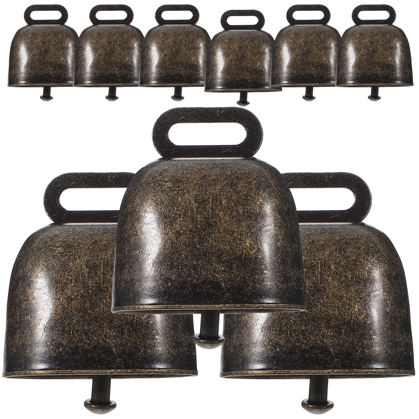 

12pcs Bells Retro Vintage Metal Ornaments Livestock Hanging Christmas Iron Decor DIY Gifts Iron Hanging Bells Animal Tags