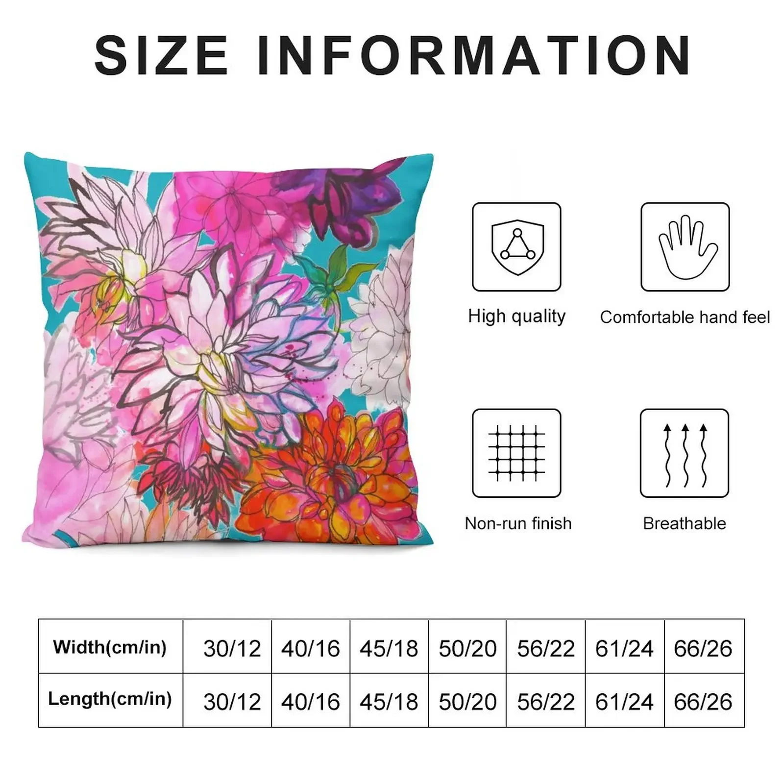 Garden of Dahlias Throw Pillow Couch Pillows Luxury Pillow Case Decorative Sofa Cushions christmas cushions covers pillow