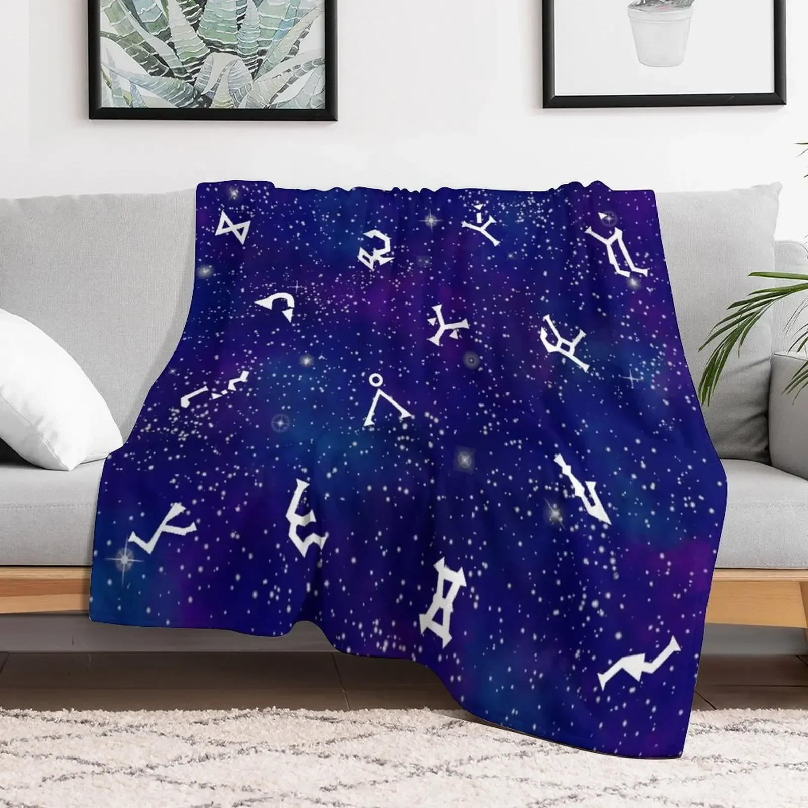 Stargate galaxy glyphs Throw Blanket Thins heavy to sleep Blankets