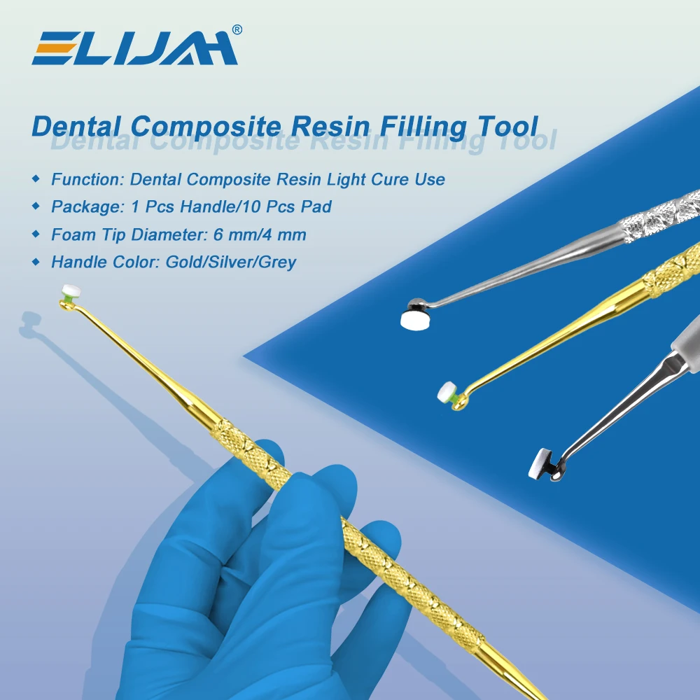 

Dental Resin Filling Kit Molding Tools Composite Light Cure Holder Quick Foam Pad Handle Trimmer Spatula
