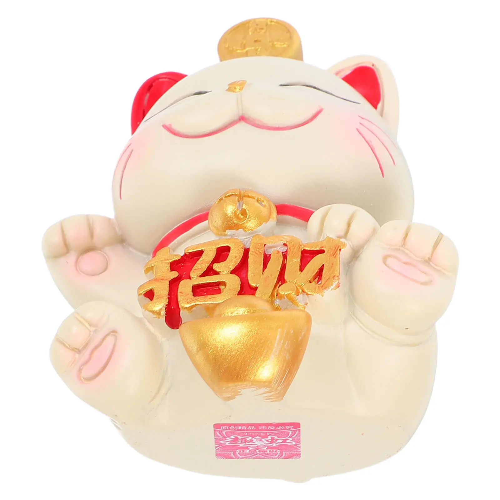 Mini sculpture de chat en résine à bras ondulant, Maneki Neko japonais, statue porte-bonheur pour tableau de bord de voiture, bureau, décoration intérieure, symbole de prospérité