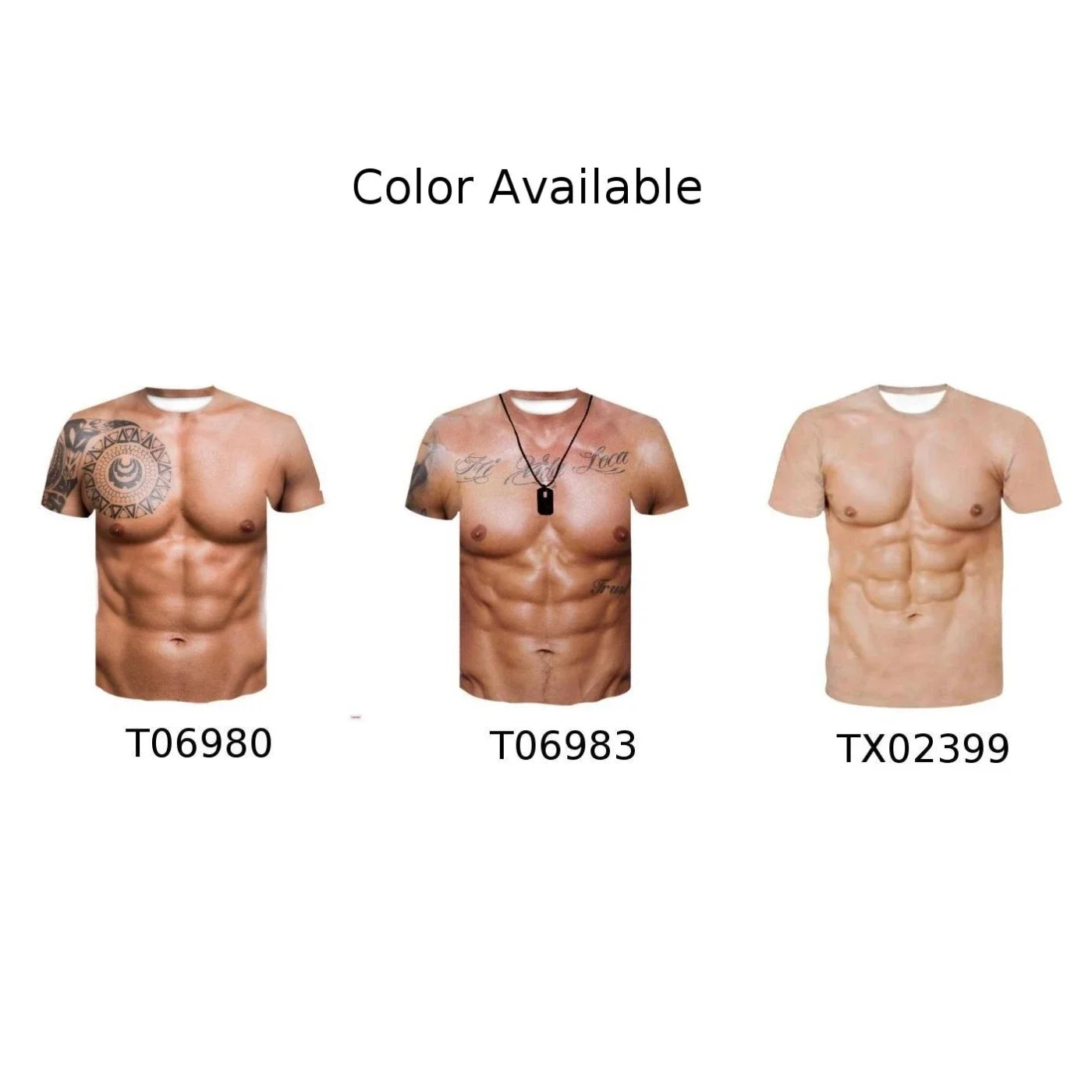 Camiseta de manga corta para hombre, camisa con estampado 3D de músculos en el pecho, Tops básicos divertidos de verano, ropa nueva