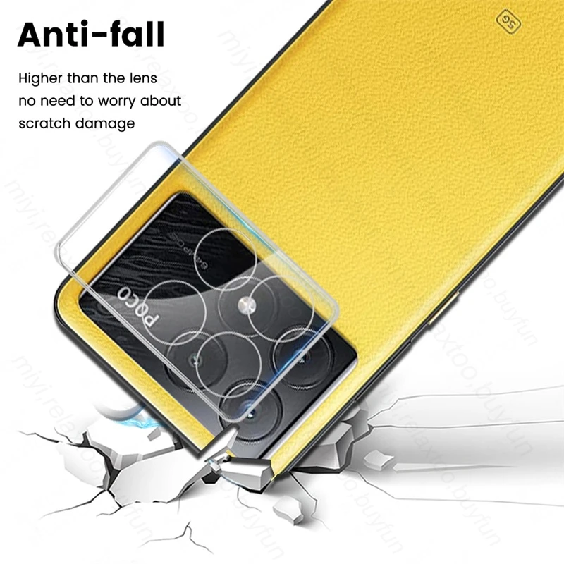 3D Curved Tempered Glass Camera Lens Film For Xiaomi Poco X6 Pro Camera Protective Glass Little Poko X6Pro X 6 Pro PocoX6Pro 5G