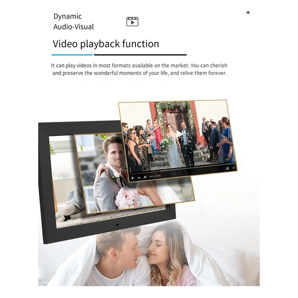 

Новая электронная фоторамка 10 дюймов с HD IPS экраном, полноугольным обзором, фотоальбомом, разрешением 1280x800, часами, календарем и видеоплеером