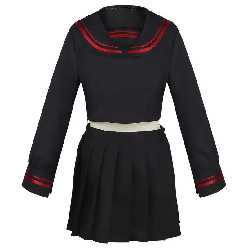 20151123 يوزوها شيبا تأثيري حلي أنيمي طوكيو المنتقمون فستان أسود بحار البدلة JK تنورة مجموعة شعر مستعار لعب الأدوار حفلة الهالوين P