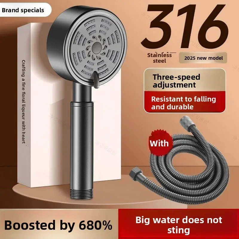 High Pressure Rain Shower Head Stainless Steel 316 Bathroom Faucet Spray Nozzle for Home Shower System Water Saving Efficient 3